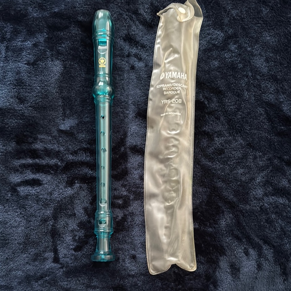 Yamaha Teal Soprano Recorder with Case